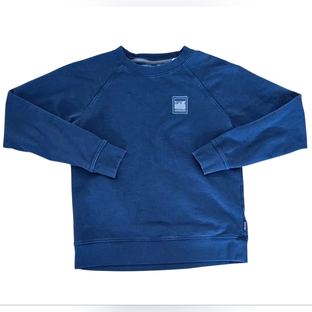 Patagonia Navy Blue Womens Alpine Icon Regenerative Organic Cotton M Crewneck